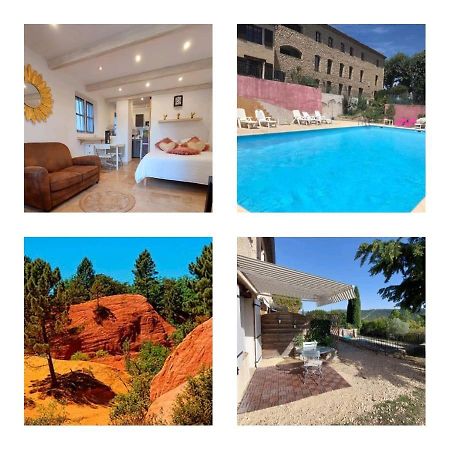 Logement D'Exception Pres Du Colorado Provencal Dans Une Residence Au Calme Avec Piscine Offrant Une Vue Imprenable Sur Le Luberon Depuis Sa Terrasse Viens Εξωτερικό φωτογραφία